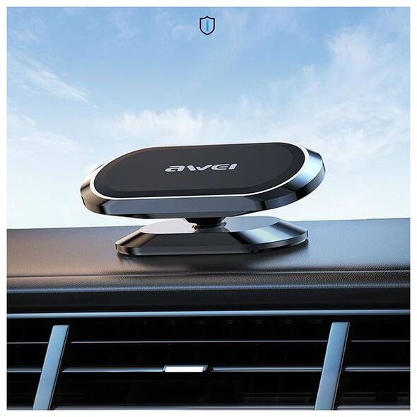 AWEI Cockpit Magnetic Car Holder (X20) grey/metal 6954284001090