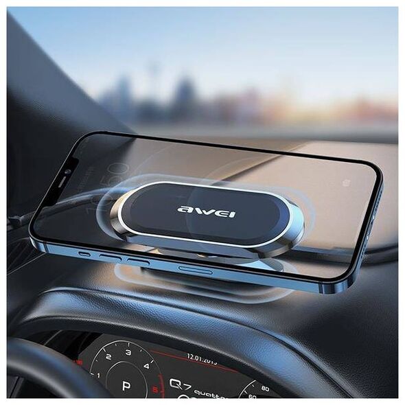 AWEI Cockpit Magnetic Car Holder (X20) grey/metal 6954284001090