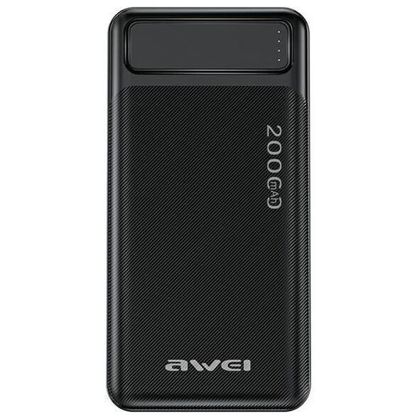 Powerbank 20000mAh 2xUSB + PD + Micro USB AWEI (P6K) black 6954284004411