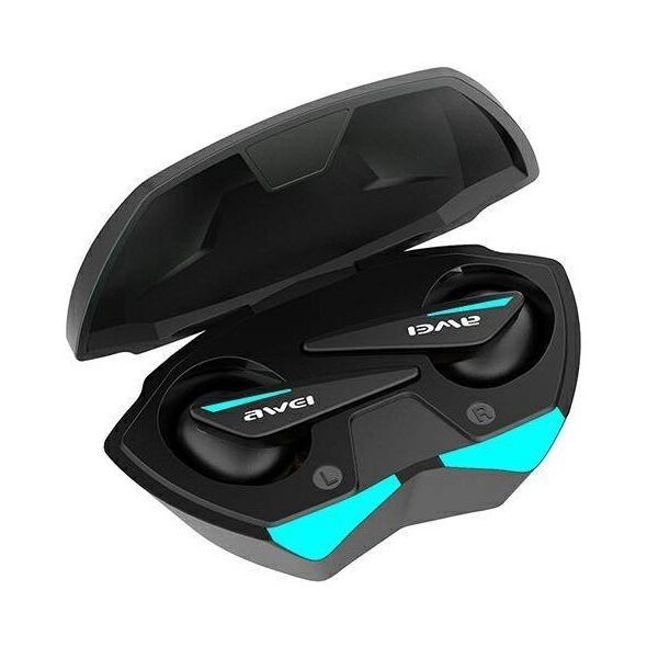 Bluetooth 5.0 TWS Gaming Headphones + AWEI Docking Station (T23) black 6954284004145