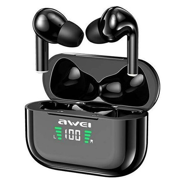 Bluetooth 5.1 TWS Headphones + AWEI Docking Station (T29P) black 6954284030250
