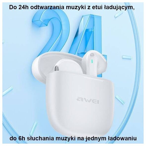 Bluetooth 5.3 TWS Headphones + AWEI Docking Station (T26Pro) black 6954284003803