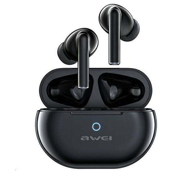 Bluetooth 5.3 TWS Headphones + AWEI Docking Station (T61) black 6954284004268