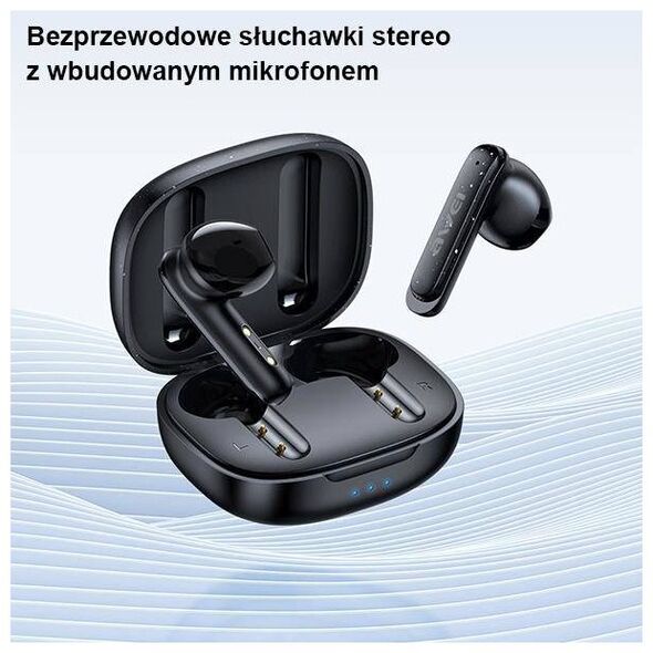 Bluetooth 5.3 TWS Headphones + AWEI Docking Station (T66) black 6954284003919