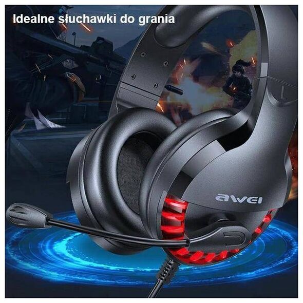 AWEI Gaming Headset with Microphone (ES-770i) black 6954284000703