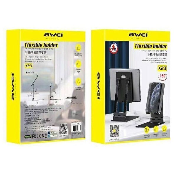 AWEI Desk Holder (X23) black 6954284096331