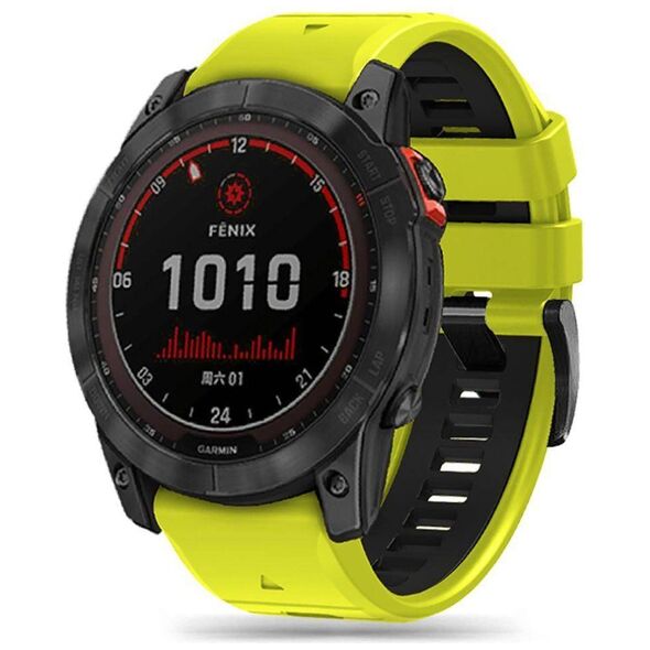 Strap for GARMIN FENIX 3 / 5X / 3HR / 5X PLUS / 6X / 6X PRO / 7X Tech-Protect IconBand lime-black 9319456605129