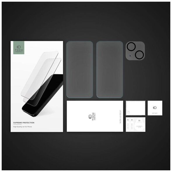 Tempered Glass APPLE IPHONE 15 Tech-Protect Supreme Set Clear 9319456604696