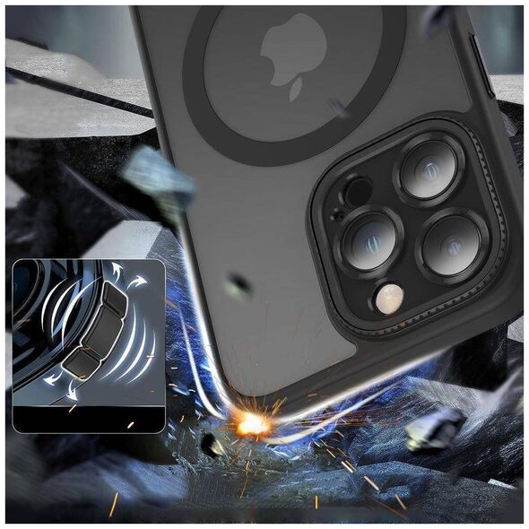 Case APPLE IPHONE 15 Tech-Protect Magmat Cam+ MagSafe Matte black 9319456604405