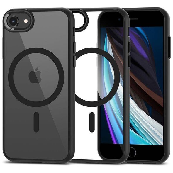 Case IPHONE SE 2022 / SE 2020 / 7 / 8 Tech-Protect Magmat MagSafe transparent black 9319456605709