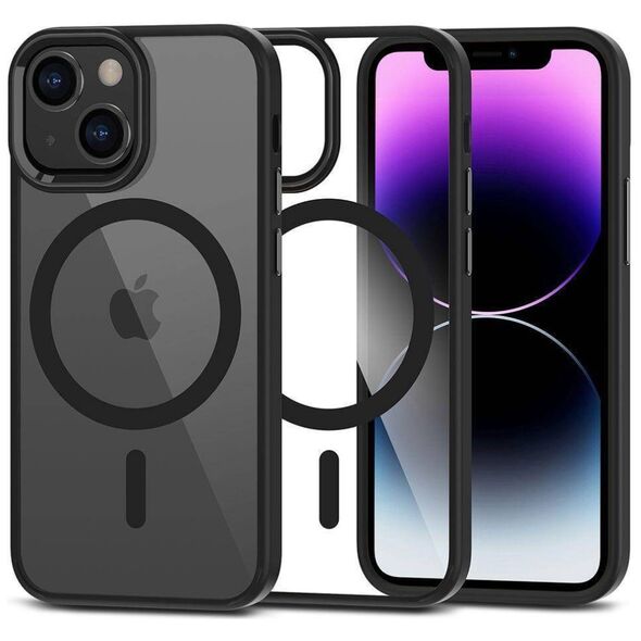 Case IPHONE 12 MINI / 13 MINI Tech-Protect Magmat MagSafe transparentne black 9319456605938