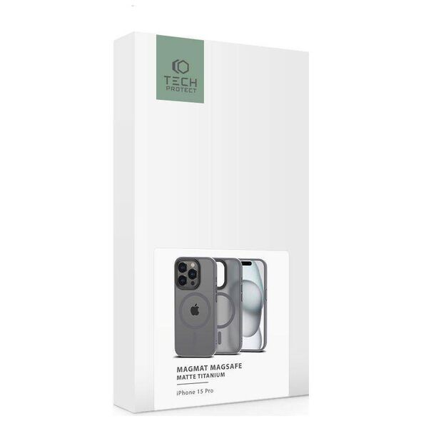 Case APPLE IPHONE 15 PRO Tech-Protect Magmat MagSafe Titanium 9319456606546