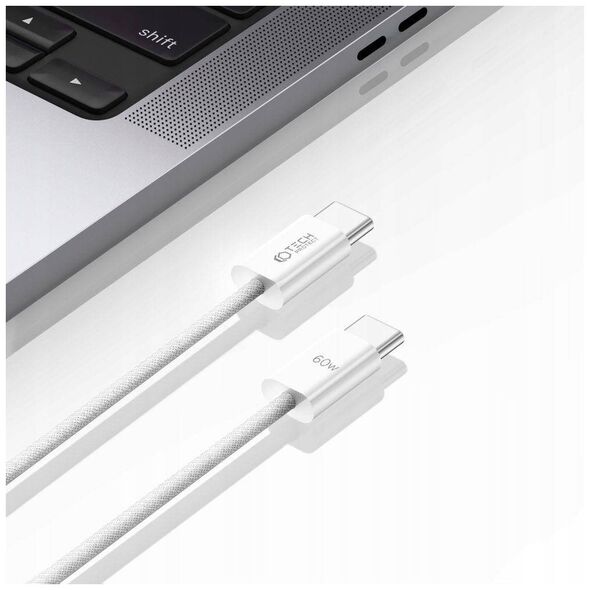 Cable 3A PD60W 1m USB-C - USB-C Tech-Protect Ultraboost  white 9319456607116