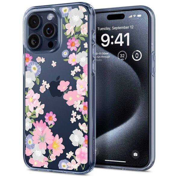 Case APPLE IPHONE 15 PRO Spigen Liquid Crystal Blossom pattern 8809896749077