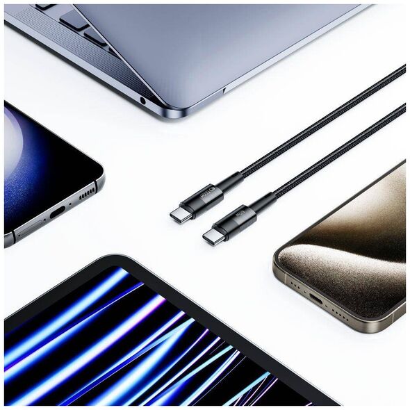 Cable PD 60W 3A 0,5m USB-C - USB-C Tech-Protect UltraBoost grey 9319456607505