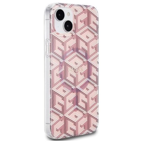 Original Case IPHONE 13 / 14 / 15 Guess hardcase IML GCube MagSafe (GUHMP15SHGCUSTGP) pink 3666339221980