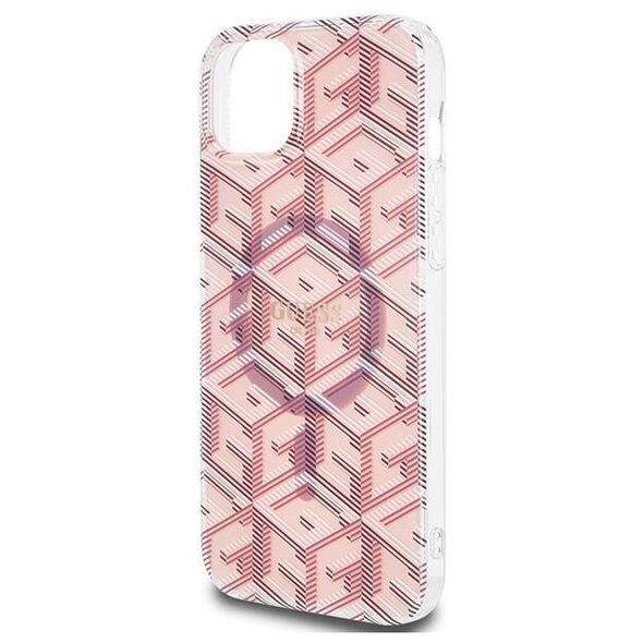 Original Case IPHONE 13 / 14 / 15 Guess hardcase IML GCube MagSafe (GUHMP15SHGCUSTGP) pink 3666339221980