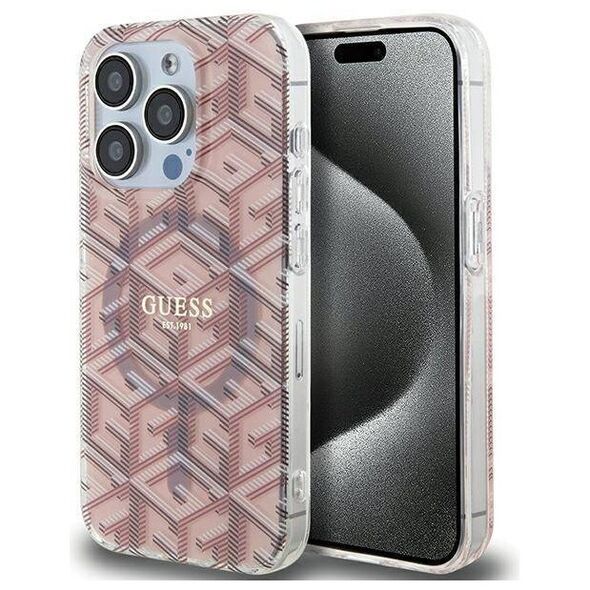 Original Case APPLE IPHONE 15 PRO MAX Guess hardcase IML GCube MagSafe (GUHMP15XHGCUSTGP) pink 3666339222017