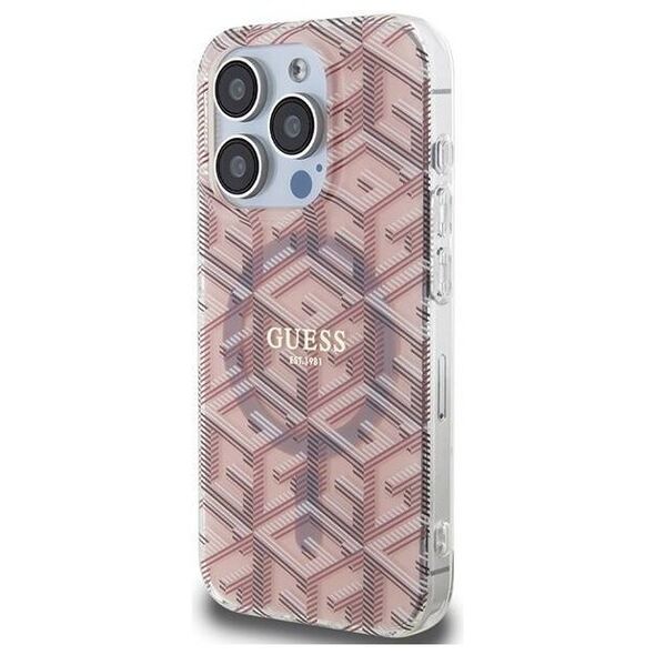 Original Case APPLE IPHONE 15 PRO MAX Guess hardcase IML GCube MagSafe (GUHMP15XHGCUSTGP) pink 3666339222017