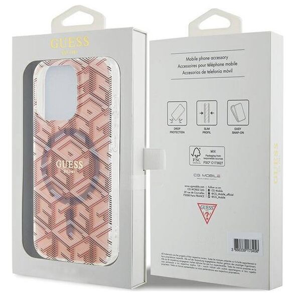 Original Case APPLE IPHONE 15 PRO MAX Guess hardcase IML GCube MagSafe (GUHMP15XHGCUSTGP) pink 3666339222017