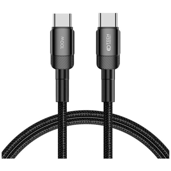 Cable USB Type - USB Type C PD100W / 5A 1m Tech-Protect UltraBoost EVO black 5906203690602