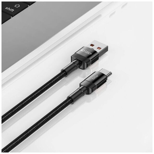 Cable USB - USB Type C 100W / 5A 1m Tech-Protect UltraBoost EVO black 5906203690718