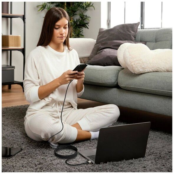 Cable USB - USB Type C 100W / 5A 2m Tech-Protect UltraBoost EVO titanium 5906203690756