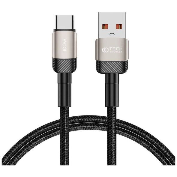 Cable USB - USB Type C 100W / 5A 1m Tech-Protect UltraBoost EVO titanium 5906203690749