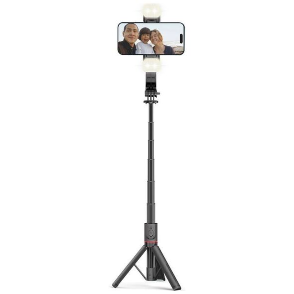 Selfie Stick Tripod with LED Light Bluetooth Tech-Protect L05S black 5906203690381