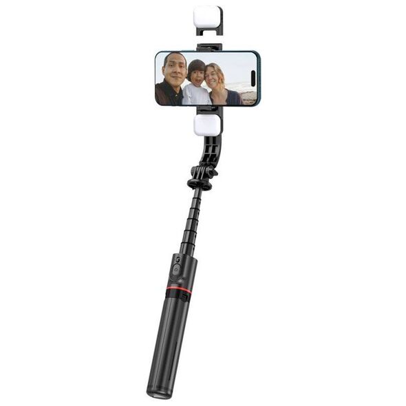 Selfie Stick Tripod with LED Light Bluetooth Tech-Protect L05S black 5906203690381