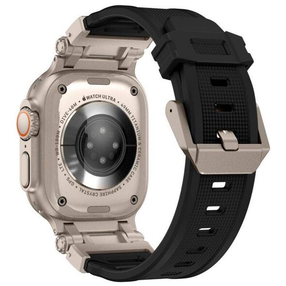 Strap for APPLE WATCH 4 / 5 / 6 / 7 / 8 / 9 / SE / ULTRA 1/2 (44 / 45 / 49 MM) Tech-Protect Delta Pro black-titanium 5906302307821