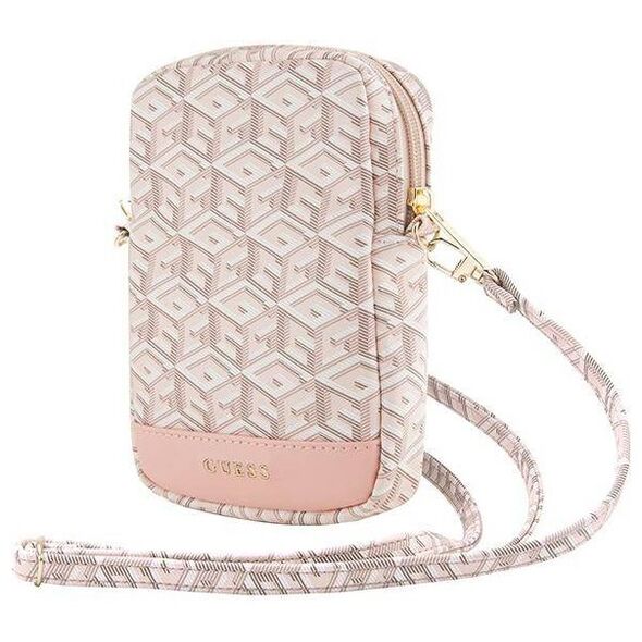 Bag Guess Zip GCube Bottom Stripe (GUWBZPGCSPGP) pink 3666339210670