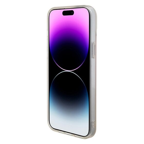 Guess case for iPhone 15 6.1&quot; GUHMP15SHITSP pink hardcase IML Iridescent MagSafe 3666339155063