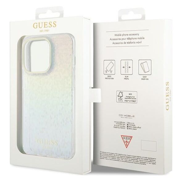 Guess case for  iPhone 14 Pro 6,1&quot; GUHCP14LHDECMI HC IML FACETED MIRROR DISCO IRIDESCENT 3666339172299