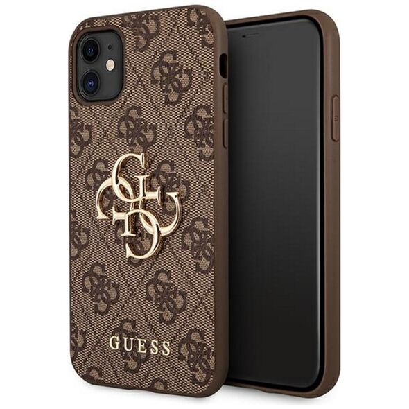 Guess case for iPhone 11 GUHCN614GMGBR brown hard case 4G Big Metal Logo 3666339006631