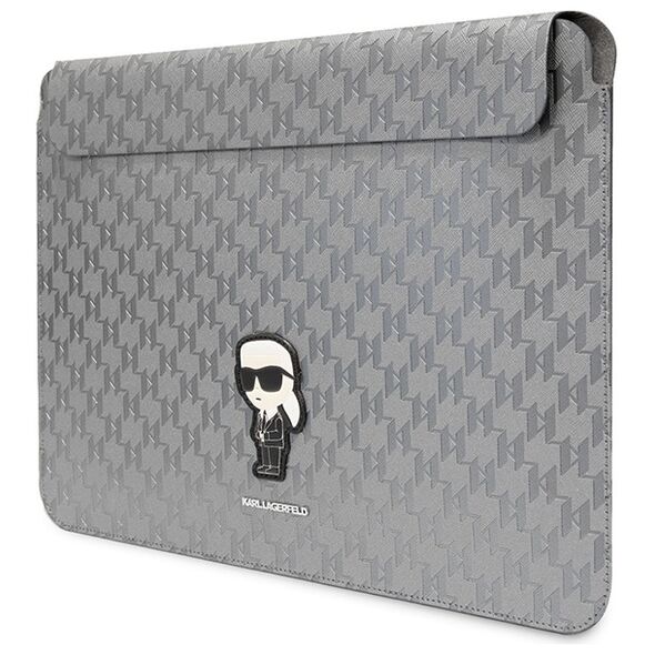 Karl Lagerfeld sleeve KLCS14SAKHPKG 14” silver Sleeve Mono Saffiano Ikonik 3666339170547