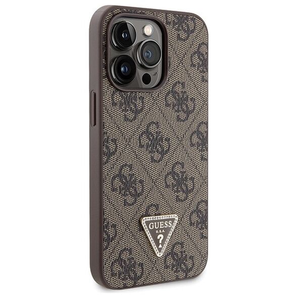 Guess case for iPhone 13 Pro 6,1&quot; GUHCP13LP4TDSCPW brown HC PU Leather Metal Logo Strass Crossbody 3666339146887