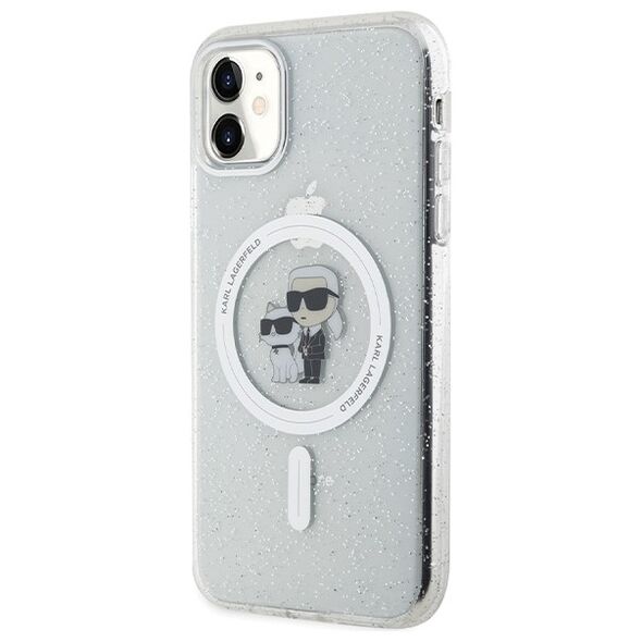 Karl Lagerfeld case for iPhone 11 KLHMN61HGKCNOT transparent HC Magsafe IML KC Glitter 3666339162672
