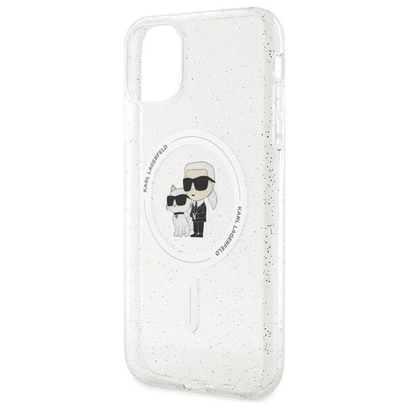 Karl Lagerfeld case for iPhone 11 KLHMN61HGKCNOT transparent HC Magsafe IML KC Glitter 3666339162672
