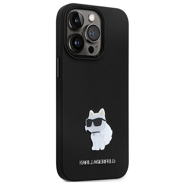 Karl Lagerfeld case for iPhone 13 Pro Max 6,7&quot; KLHCP13XSMHCNPK black HC Silicone C Metal Pin 3666339166304