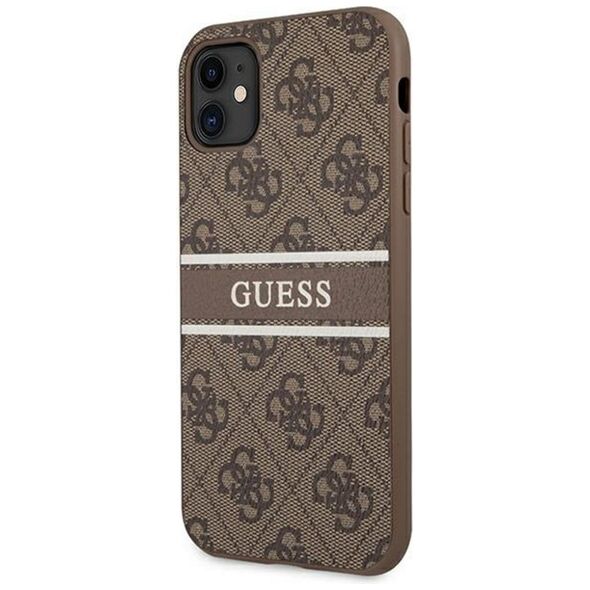 Guess case for iPhone 11 GUHCN614GDBR brown hard case 4G Stripe 3666339005498