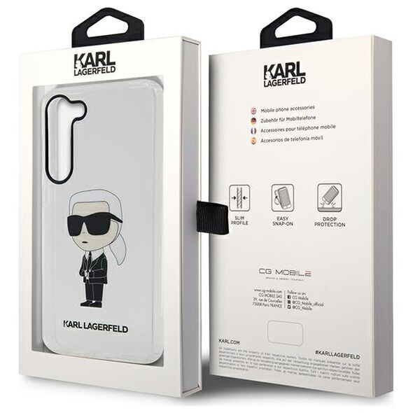 Karl Lagerfeld case for Samsung Galaxy S23 KLHCS23SHNIKTCT transparent HC IML NFT Ikonik 3666339117795