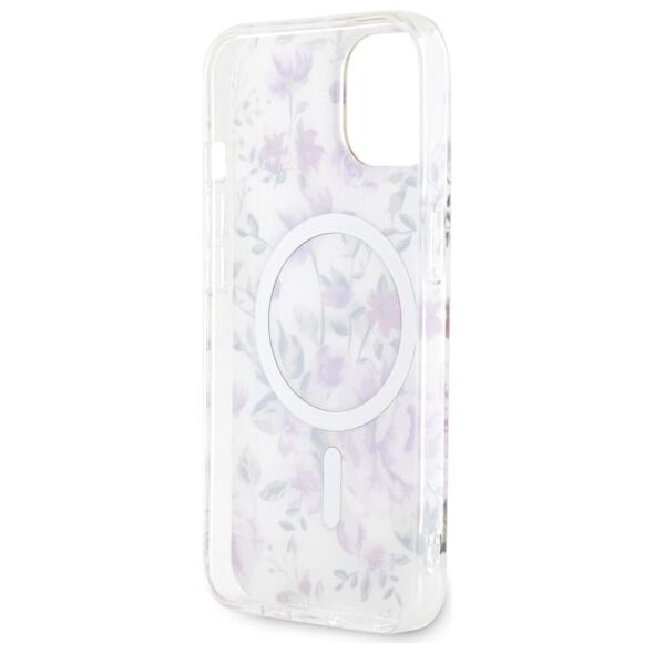 Guess case for iPhone 14 6,1&quot; GUHMP14SHCFWST transparent hardcase Magsafe IML Flower 3666339115630