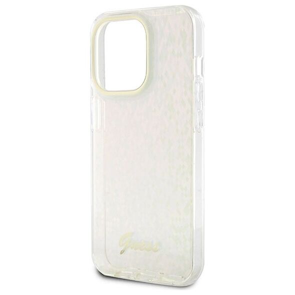 Guess case for iPhone 15 Pro Max 6.7&quot; GUHCP15XHDECMP pink hardcase IML Faceted Mirror Disco Iridescent 3666339172626