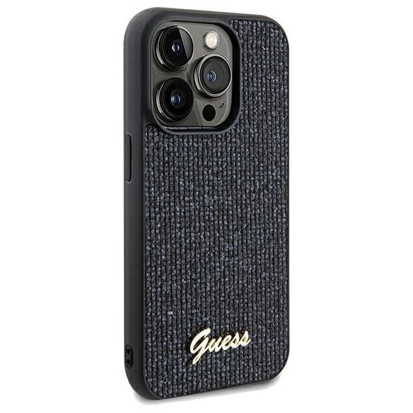 Guess case for  iPhone 13 Pro 6,1&quot; GUHCP13LPMSDGSK HC PU DISCO SCRIPT METAL BLACK 3666339173371
