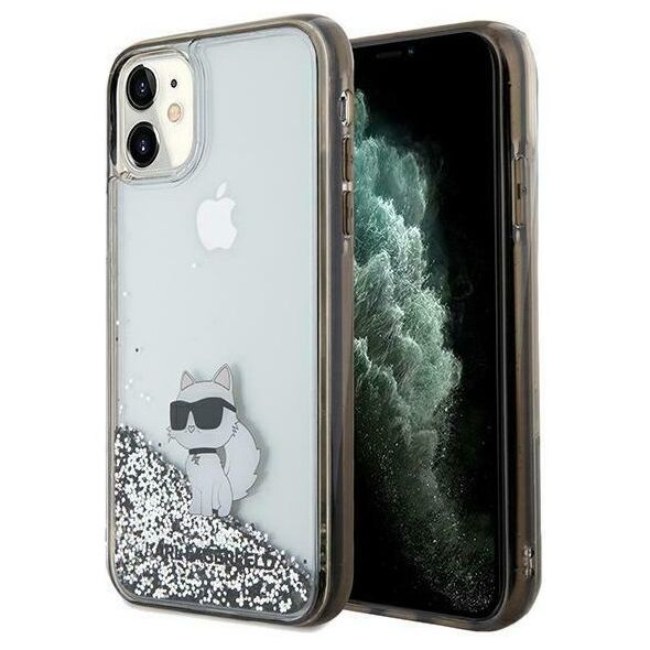 Karl Lagerfeld case fori Phone 11 KLHCN61LKCNSK HC LIQ. GLITTER C TRANSPARENT 3666339164119