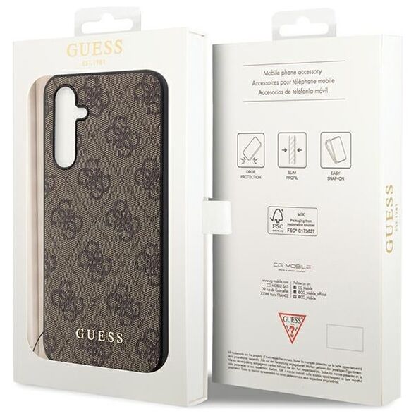 Guess case for Samsung Galaxy S23 FE GUHCS23FEGF4GBR GUESS HC PU 4G CHARM BROWN 3666339218607