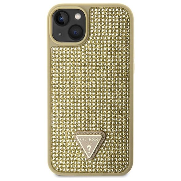 Guess case for iPhone 14 6,1&quot; GUHCP14SHDGTPD gold hardcase Rhinestone Triangle 3666339120054