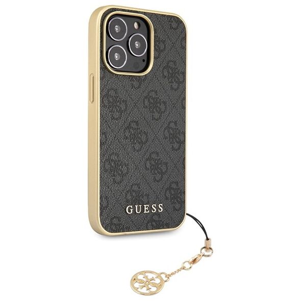 Guess case for iPhone 14 Pro 6,1&quot; GUHCP14LGF4GGR grey HC PU 4G Charm 3666339169879