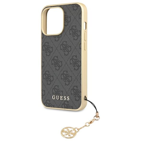 Guess case for iPhone 14 Pro 6,1&quot; GUHCP14LGF4GGR grey HC PU 4G Charm 3666339169879